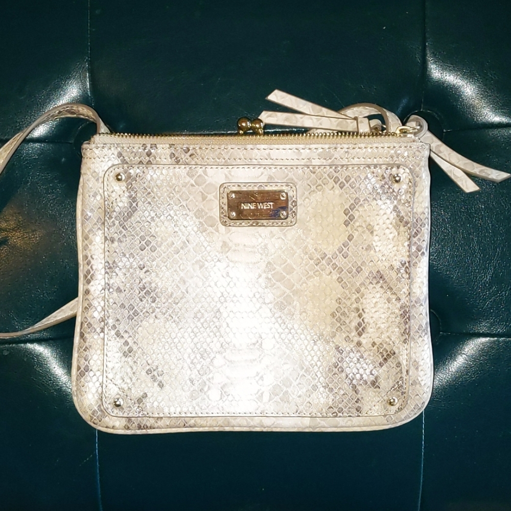 Nine West faux snakeskin purse